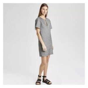 Theory Tunic Slit Front Shift Sharksin Crunch Size Small